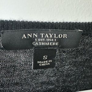 100% Cashmere Black Ruffled Sweater by Ann Taylor. Size small.